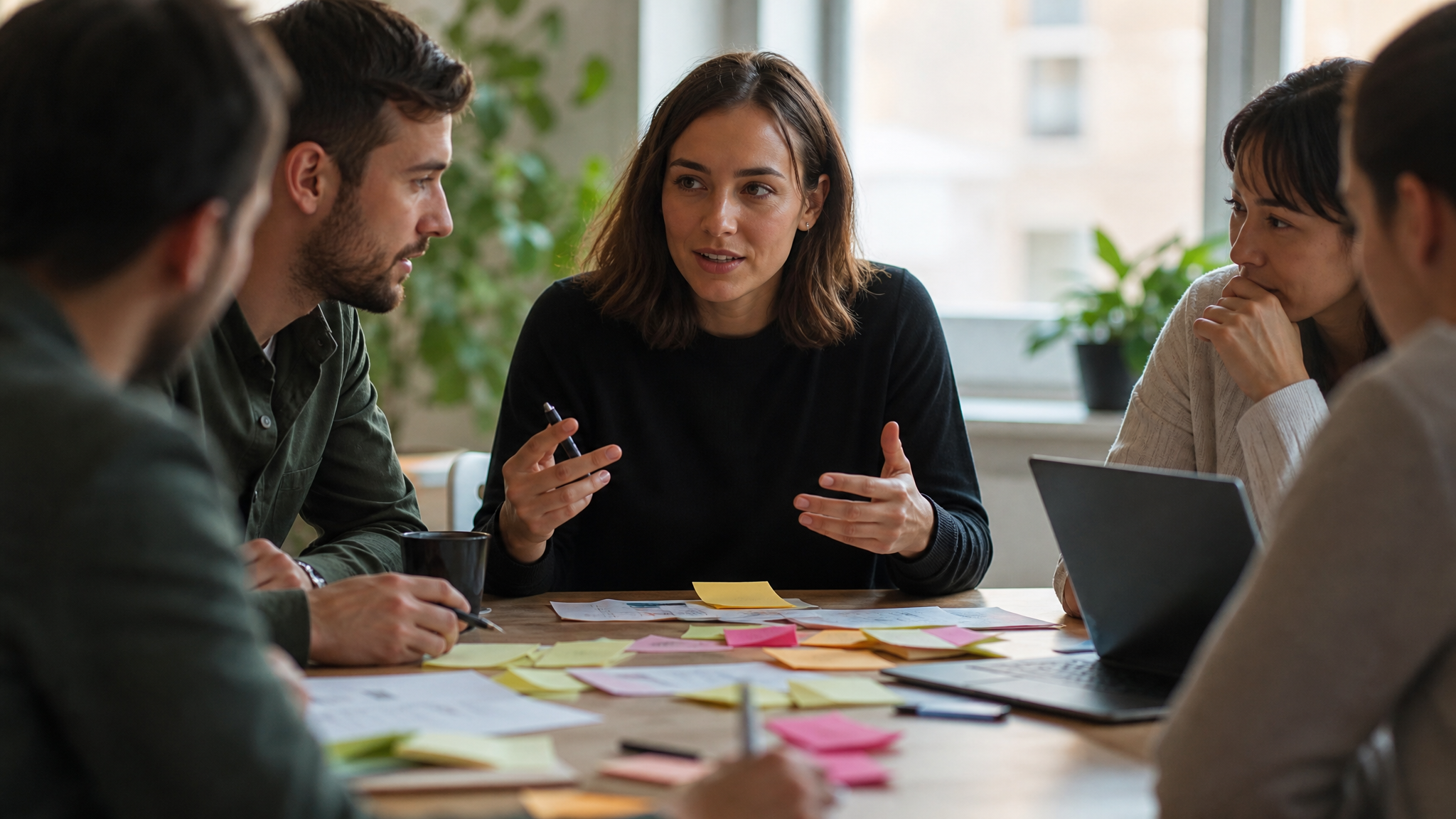 Social media manager analysant les performances de plusieurs réseaux sociaux sur un tableau de bord